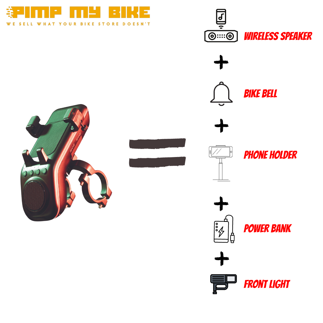Bike Speaker- Bike Wireless Speaker - Wireless Speaker - Phone Holder - PMB - Pimp My Bike - Front Light - Bike Bell - Electric Bell - Bike Gadget - PIMPMYBIKE - Pimp My Bike - pimpmybike - Phone Holder - Bike Phone Holder - E-Scooter - jbl - JBL